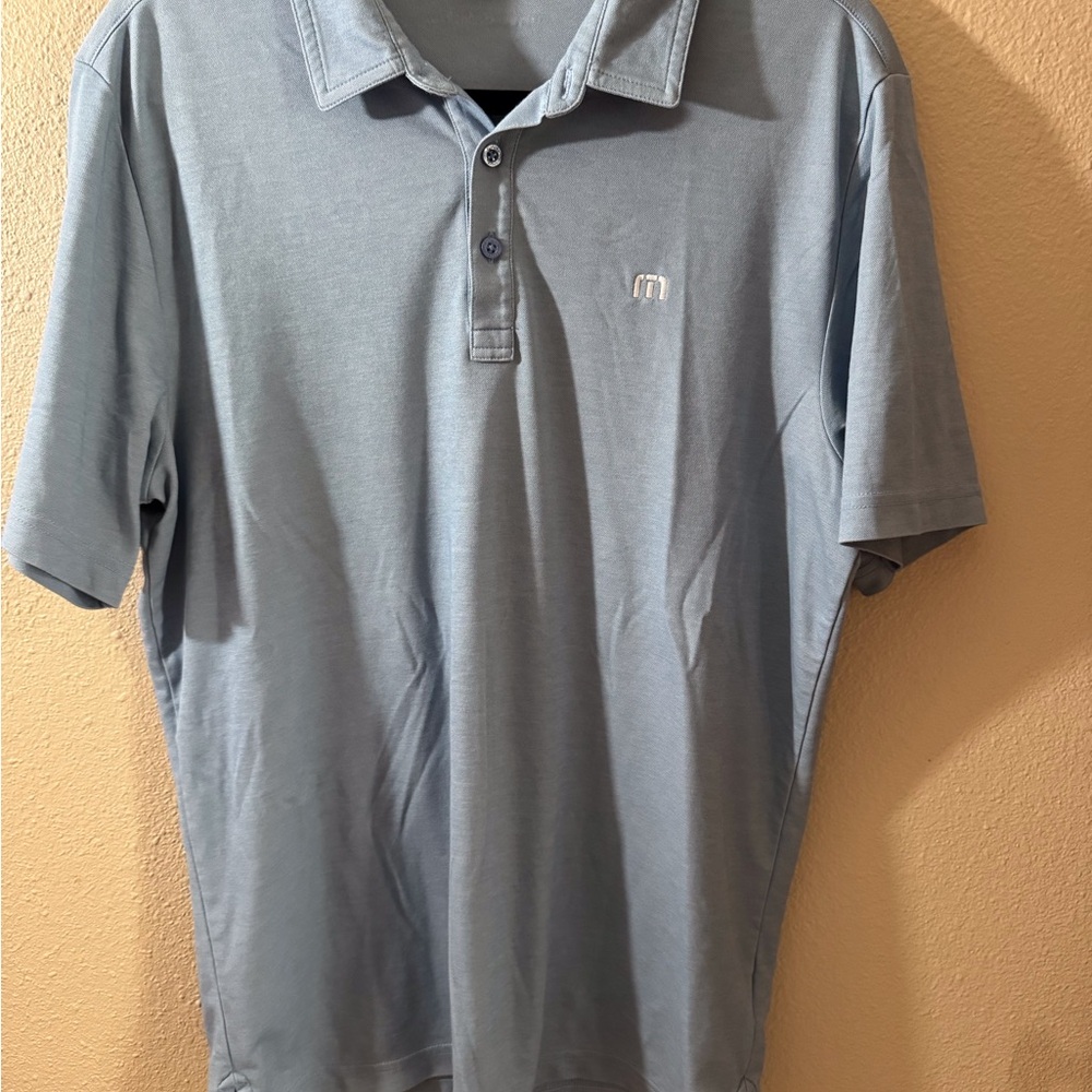 Travis Mathew Sky Blue Polo Shirt
